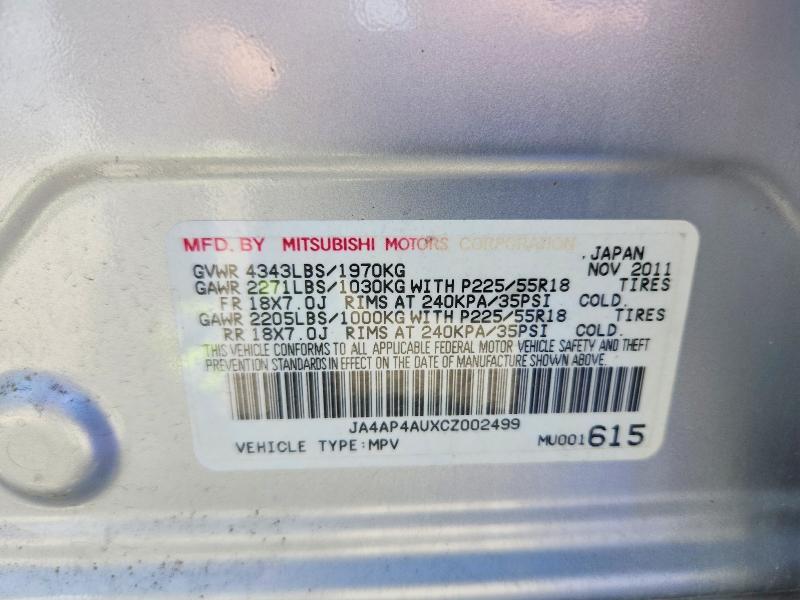 Продажа на аукционе авто 2012 Mitsubishi Outlander Sport, vin: JA4AP4AUXCZ002499, номер лота: 51492056