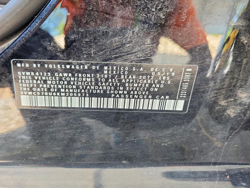 Продаж на аукціоні авто 2019 Volkswagen Jetta, vin: 3VWC57BU6KM205973, номер лоту: 56109926