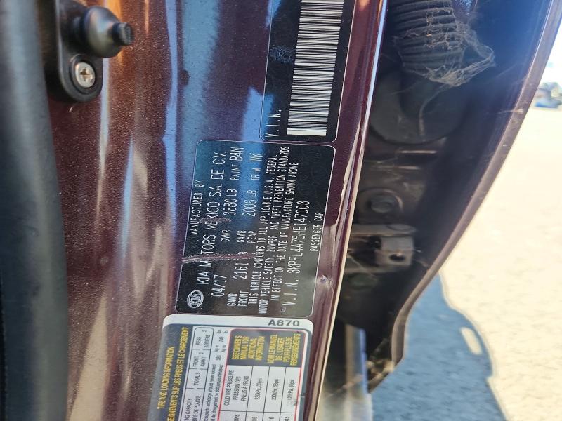 Продажа на аукционе авто 2017 Kia Forte, vin: 3KPFL4A75HE147003, номер лота: 56771446