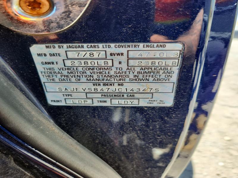 Продажа на аукционе авто 1988 Jaguar Xjs, vin: SAJNV5847JC143475, номер лота: 55732356