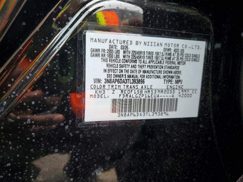 Aukcja sprzedaży 2026 Nissan Kicks, vin: 3N8AP6DA3TL393896, numer aukcji: 56624436