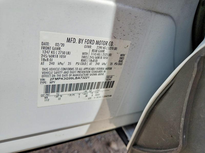 Aukcja sprzedaży 2020 Ford Edge, vin: 2FMPK3G99LBA73221, numer aukcji: 57472146
