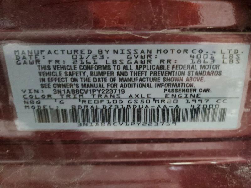 Продаж на аукціоні авто 2023 Nissan Sentra, vin: 3N1AB8CV1PY223719, номер лоту: 58064736