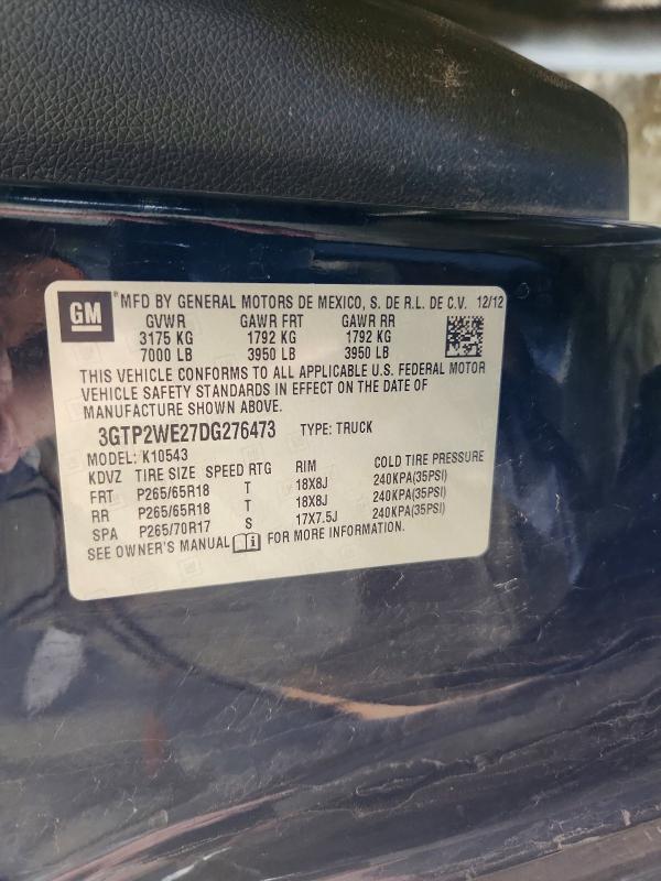 Продажа на аукционе авто 2013 Gmc Sierra, vin: 3GTP2WE27DG276473, номер лота: 58228116