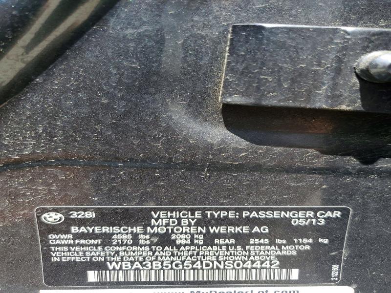 Продаж на аукціоні авто 2013 Bmw 328, vin: WBA3B5G54DNS04442, номер лоту: 57437756