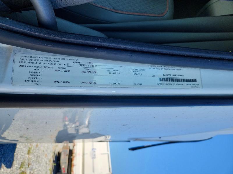 2022 Volvo Vn მანქანა იყიდება აუქციონზე, vin: 4V4NC9EJ1NN305993, აუქციონის ნომერი: 55325586