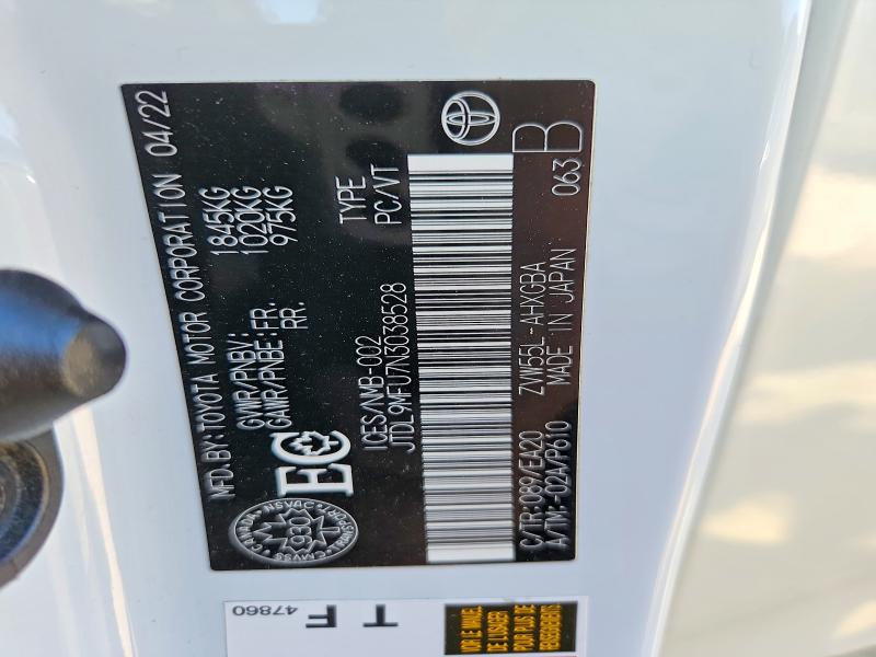 Aukcja sprzedaży 2022 Toyota Prius, vin: JTDL9MFU7N3038528, numer aukcji: 58877916