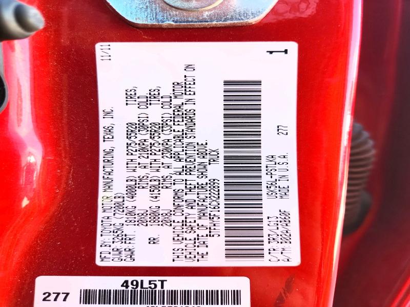 Продаж на аукціоні авто 2012 Toyota Tundra, vin: 5TFHY5F16CX222899, номер лоту: 58295996