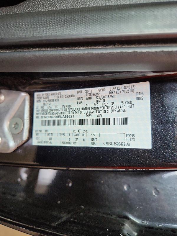 Продаж на аукціоні авто 2014 Ford Escape, vin: 1FMCU9J99EUA68621, номер лоту: 58784946