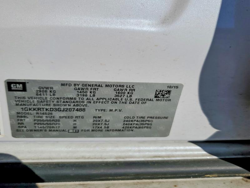 2016 Gmc Acadia მანქანა იყიდება აუქციონზე, vin: 1GKKRTKD3GJ207488, აუქციონის ნომერი: 57046206