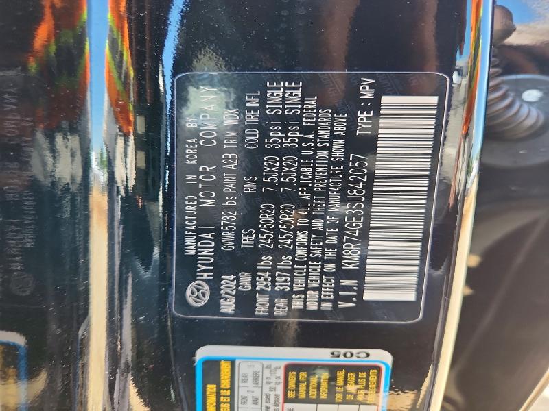 58541596 :رقم المزاد ، KM8R74GE3SU842057 vin ، 2025 Hyundai Palisade مزاد بيع