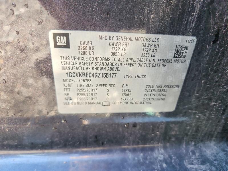 Продажа на аукционе авто 2016 Chevrolet Silverado, vin: 1GCVKREC4GZ155177, номер лота: 57229676