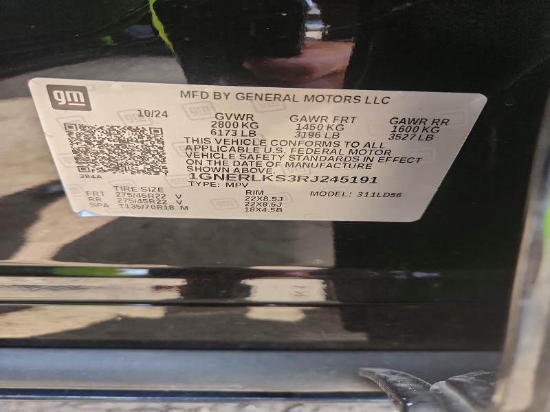 Продаж на аукціоні авто 2024 Chevrolet Traverse, vin: 1GNERLKS3RJ245191, номер лоту: 59355946