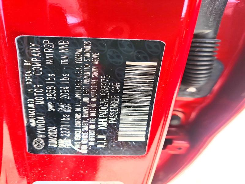 56389366 :رقم المزاد ، KMHLP4DG2RU838975 vin ، 2024 Hyundai Elantra مزاد بيع