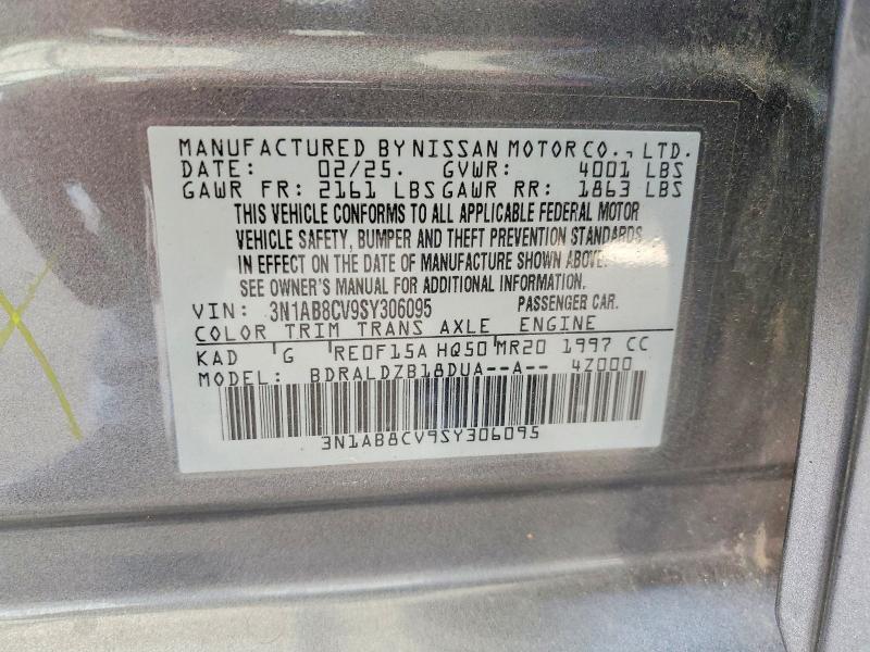 57601986 :رقم المزاد ، 3N1AB8CV9SY306095 vin ، 2025 Nissan Sentra مزاد بيع