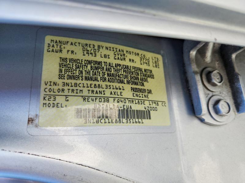 Продаж на аукціоні авто 2008 Nissan Versa, vin: 3N1BC11E88L351661, номер лоту: 55613396