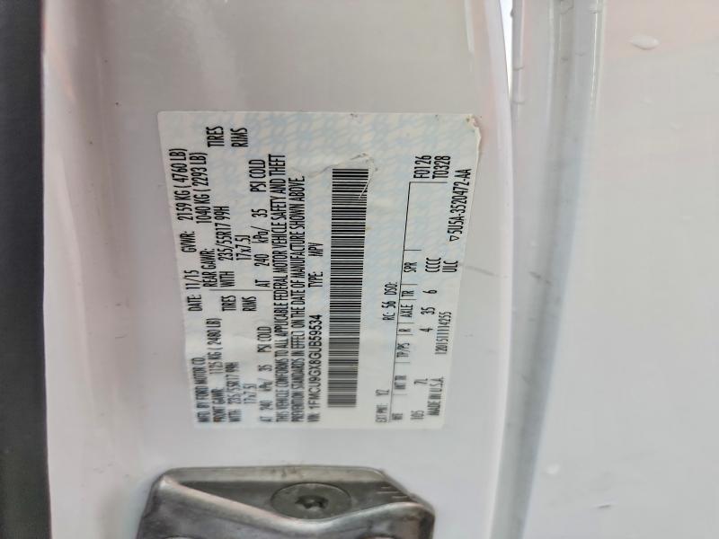 Aukcja sprzedaży 2016 Ford Escape, vin: 1FMCU9GX8GUB59534, numer aukcji: 55981166
