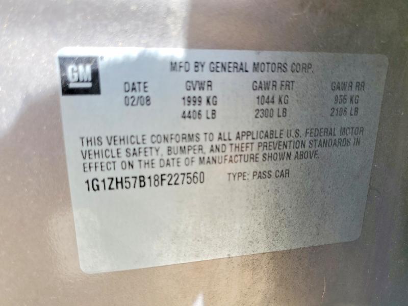 Aukcja sprzedaży 2008 Chevrolet Malibu, vin: 1G1ZH57B18F227560, numer aukcji: 55857276