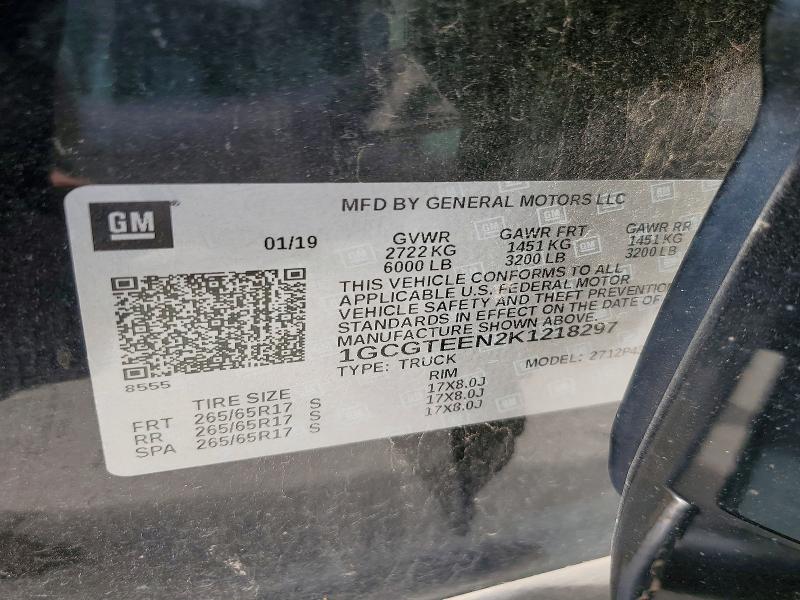 Продажа на аукционе авто 2019 Chevrolet Colorado, vin: 1GCGTEEN2K1218297, номер лота: 85610665