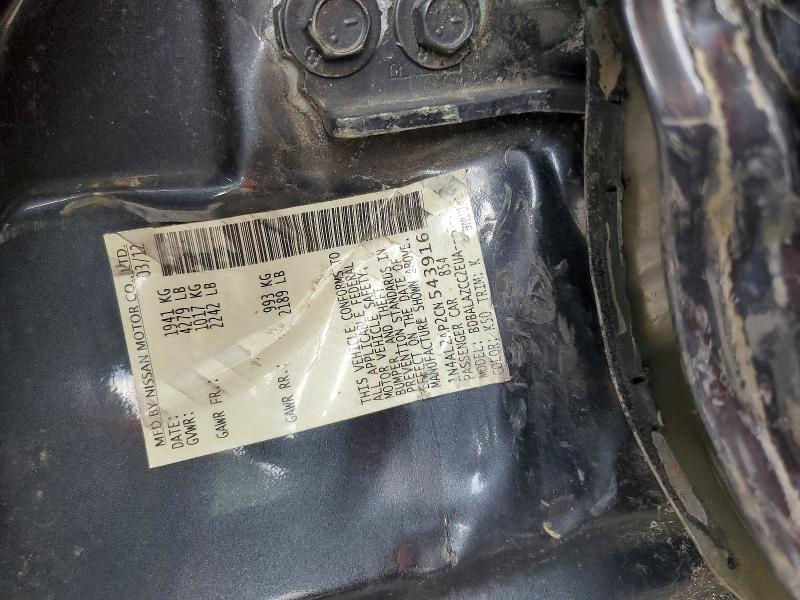 Aukcja sprzedaży 2012 Nissan Altima, vin: 1N4AL2AP2CN543916, numer aukcji: 57938516