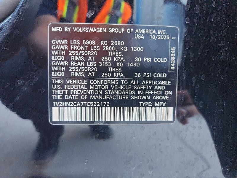 Продаж на аукціоні авто 2026 Volkswagen Atlas, vin: 1V2HN2CA7TC522176, номер лоту: 57057906