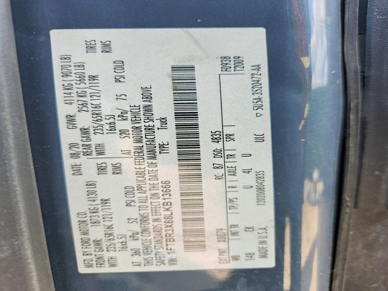 Aukcja sprzedaży 2020 Ford Transit, vin: 1FTBR3X88LKB13666, numer aukcji: 58947386