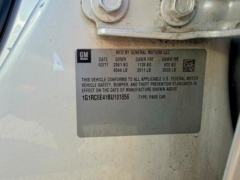 Aukcja sprzedaży 2011 Chevrolet Volt, vin: 1G1RC6E41BU101856, numer aukcji: 57083656