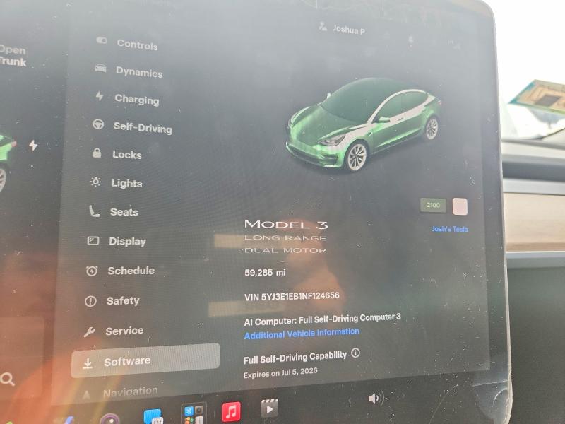 Aukcja sprzedaży 2022 Tesla Model 3, vin: 5YJ3E1EB1NF124656, numer aukcji: 57642266