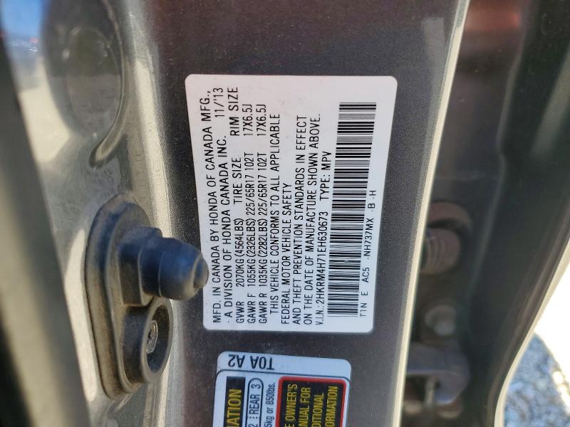 55967186 :رقم المزاد ، 2HKRM4H71EH630673 vin ، 2014 Honda Cr-v مزاد بيع