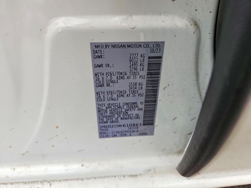 58378106 :رقم المزاد ، 1N6ED1EJ5RN610863 vin ، 2024 Nissan Frontier مزاد بيع