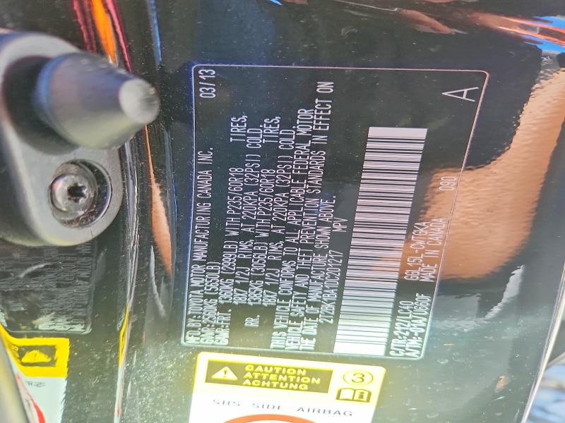 55856166 :رقم المزاد ، 2T2BK1BA1DC201217 vin ، 2013 Lexus Rx 350 مزاد بيع