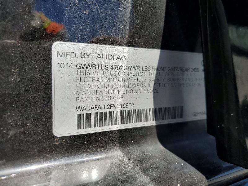 Aukcja sprzedaży 2015 Audi A4, vin: WAUAFAFL2FN016803, numer aukcji: 57473886
