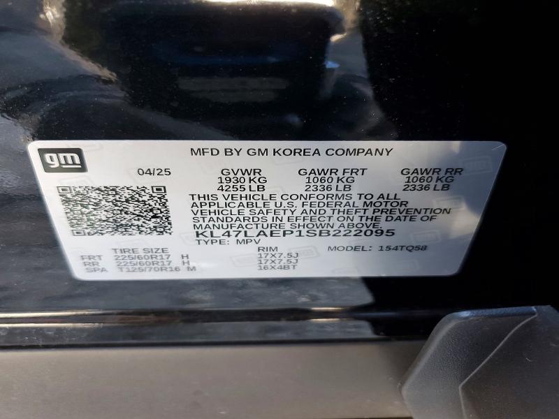 Aukcja sprzedaży 2025 Buick Envista, vin: KL47LAEP1SB222095, numer aukcji: 55063386