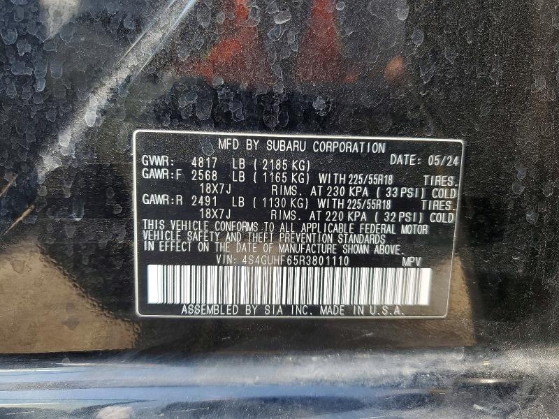 Продажа на аукционе авто 2024 Subaru Crosstrek, vin: 4S4GUHF65R3801110, номер лота: 58130286