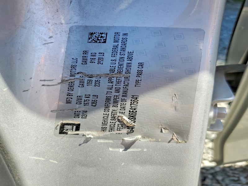 2014 Buick Verano მანქანა იყიდება აუქციონზე, vin: 1G4PR5SK6E4175641, აუქციონის ნომერი: 58911326