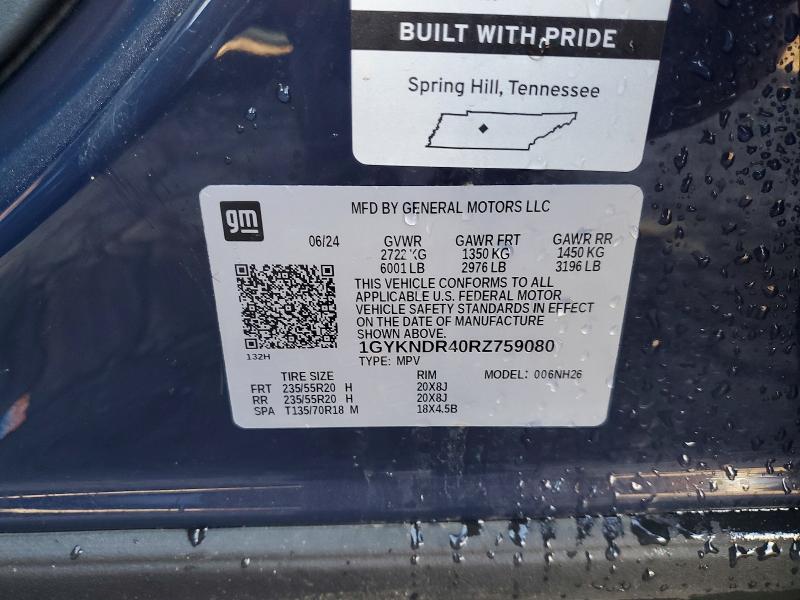Aukcja sprzedaży 2024 Cadillac Xt5, vin: 1GYKNDR40RZ759080, numer aukcji: 57503166