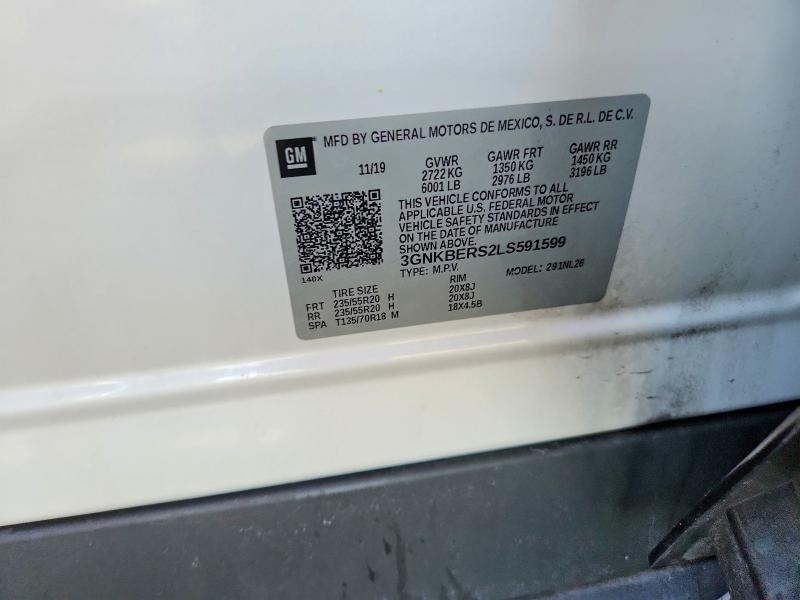 Продаж на аукціоні авто 2020 Chevrolet Blazer, vin: 3GNKBERS2LS591599, номер лоту: 55596366