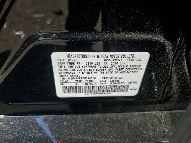 Продаж на аукціоні авто 2023 Infiniti Q50, vin: JN1FV7DR9PM590556, номер лоту: 56480986