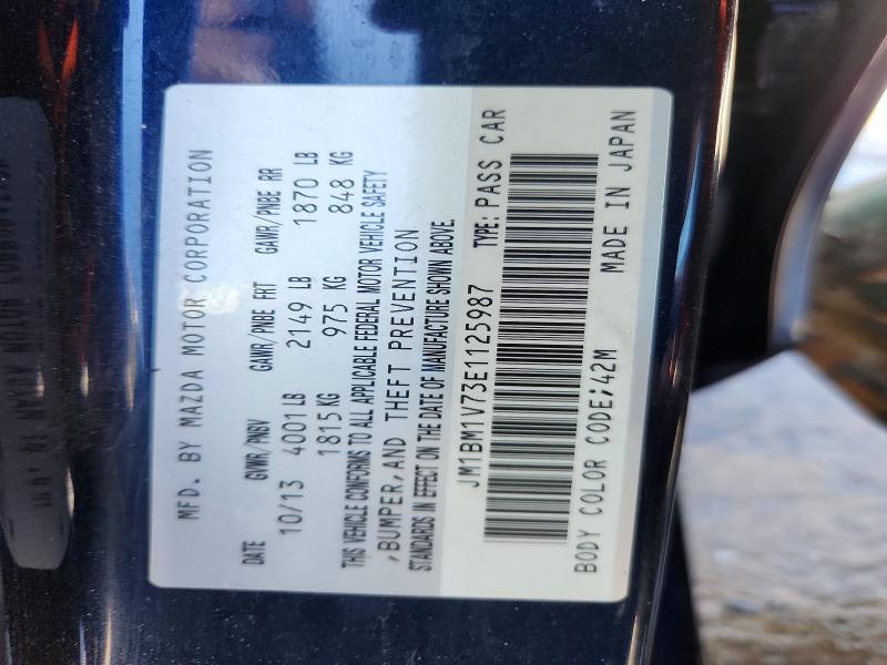 57593846 :رقم المزاد ، JM1BM1V73E1125987 vin ، 2014 Mazda 3 مزاد بيع
