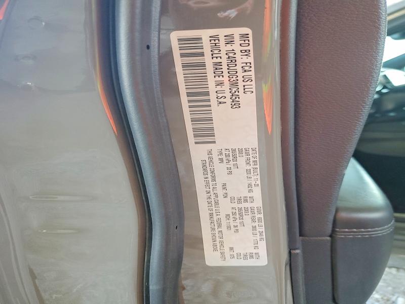 56113846 :رقم المزاد ، 1C4RDJDG3MC545493 vin ، 2021 Dodge Durango مزاد بيع