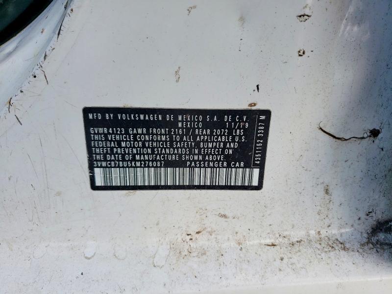 Auction sale of the 2019 Volkswagen Jetta, vin: 3VWCB7BU5KM276087, lot number: 56616086