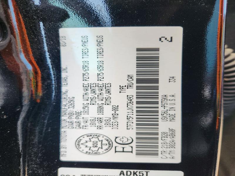 Продажа на аукционе авто 2018 Toyota Tundra, vin: 5TFDY5F11JX736493, номер лота: 53717156