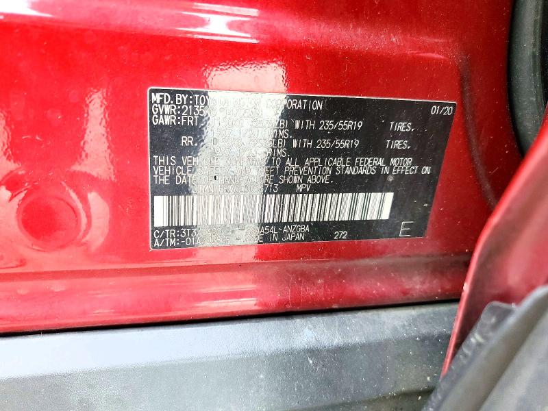 58394866 :رقم المزاد ، JTMN1RFV8LD056713 vin ، 2020 Toyota Rav4 مزاد بيع