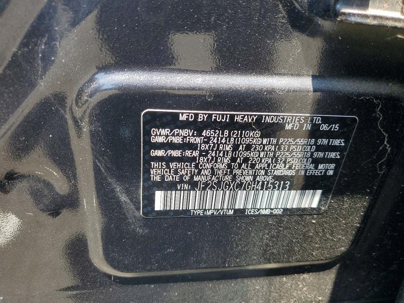 Aukcja sprzedaży 2016 Subaru Forester, vin: JF2SJGXC7GH415313, numer aukcji: 59014616