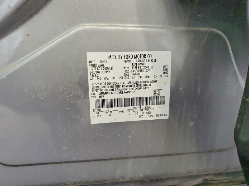 Продажа на аукционе авто 2021 Ford Edge, vin: 2FMPK4J99MBA49565, номер лота: 55968096
