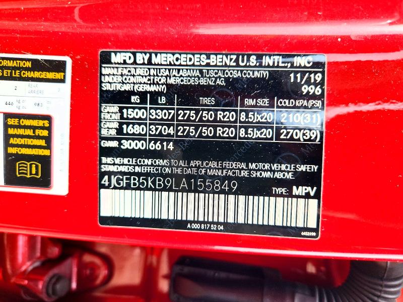 Продажа на аукционе авто 2020 Mercedes-benz Gle, vin: 4JGFB5KB9LA155849, номер лота: 58068496