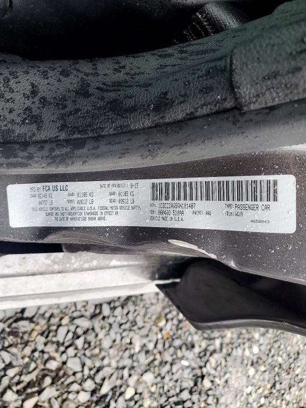 2016 Chrysler 200 მანქანა იყიდება აუქციონზე, vin: 1C3CCCAG5GN101487, აუქციონის ნომერი: 58549076