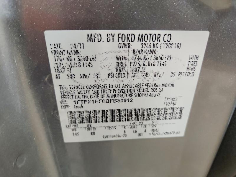 56653716 :رقم المزاد ، 1FTFX1EF6BFB38912 vin ، 2011 Ford F150 مزاد بيع