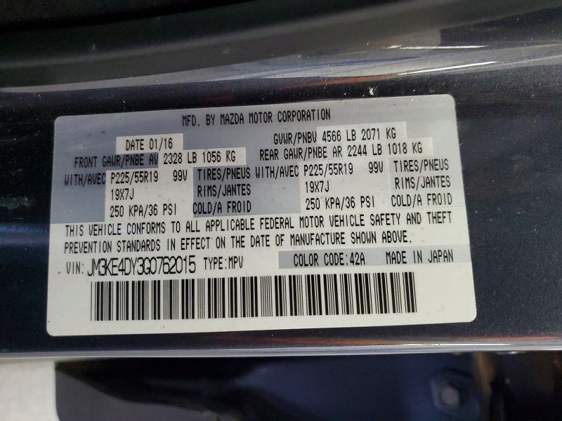 56265736 :رقم المزاد ، JM3KE4DY3G0762015 vin ، 2016 Mazda Cx-5 مزاد بيع