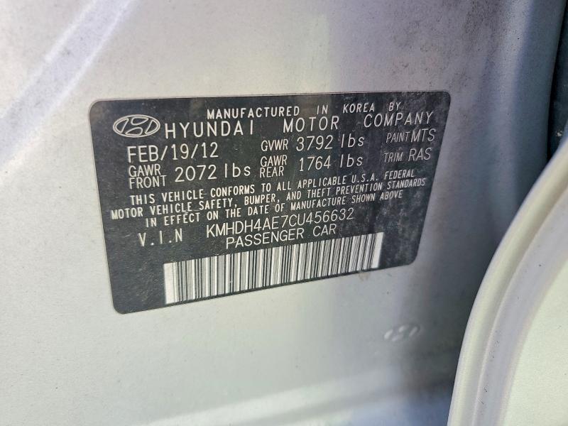 Продаж на аукціоні авто 2012 Hyundai Elantra, vin: KMHDH4AE7CU456632, номер лоту: 56652136